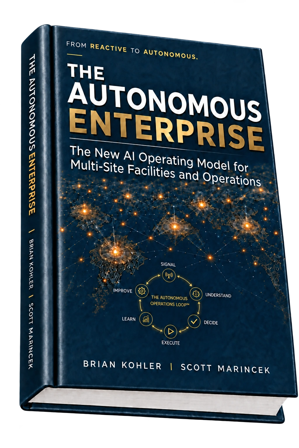 The Autonomous Enterprise hardcover book with the myWork cover